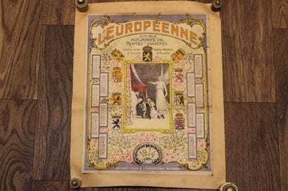 [POSTER], Rare Original canvas poster Belgian...