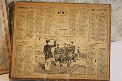 LOT d'une soixantaine d'ALMANACHS XIXe Siècle,...
