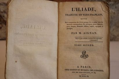 [HOMERE] , L'ILLIADE , translated by M. AIGNAN...