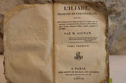[HOMERE] , L'ILLIADE , translated by M. AIGNAN...