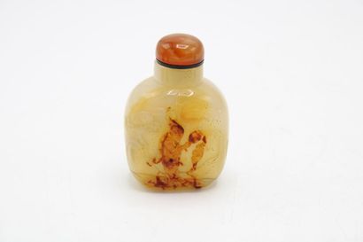 CHINE, XXe siècle
Quatre flacons-tabatières...