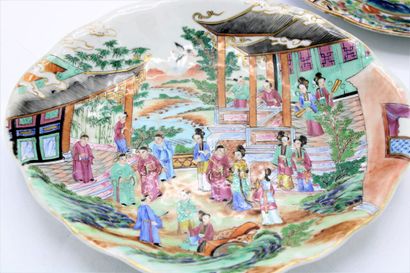 CHINE, Canton, XIXe siècle
Deux petits plats...