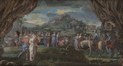École du XVIIIe siècle
Repas en nature
Gouache...