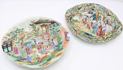 CHINE, Canton, XIXe siècle
Deux petits plats...