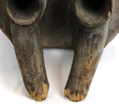 GABON, XXe
Soufflet de forge en bois Punu...