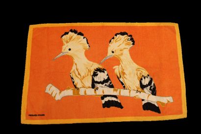 HERMES
Serviette de bain à décor de deux...
