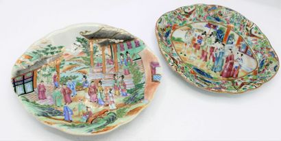 CHINE, Canton, XIXe siècle
Deux petits plats...