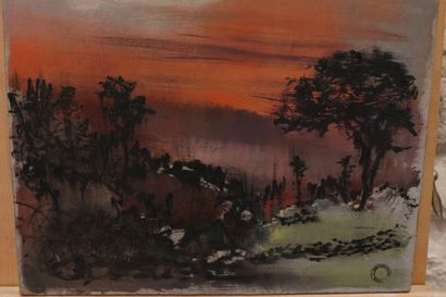 Jean BURKHALTER (1895-1982), Soleil couchant,...