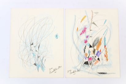 Jean BURKHALTER (1895-1982) , A pair of linear...