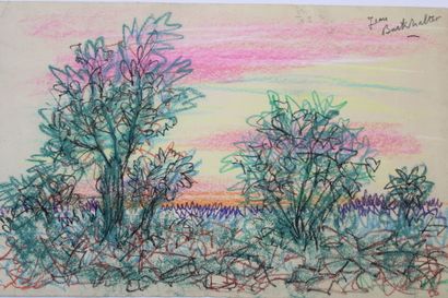 Jean BURKHALTER (1895-1982) , Landscapes,...