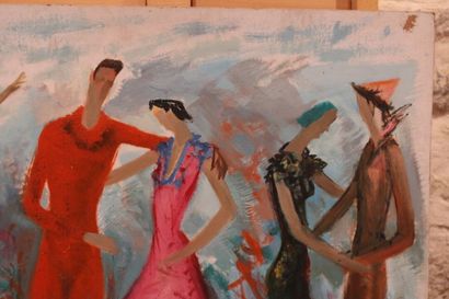 Jean BURKHALTER (1895-1982), Le Bal, Oil...