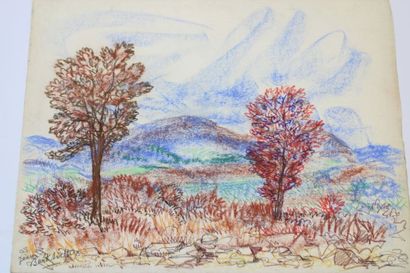 Jean BURKHALTER (1895-1982) , Paysages animés,...