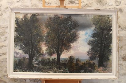 Jean BURKHALTER (1895-1982) , Paysage, Large...