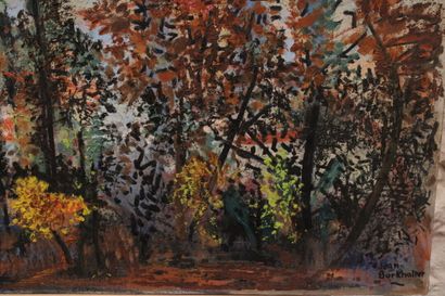 Jean BURKHALTER (1895-1982),La Forêt en automne,...