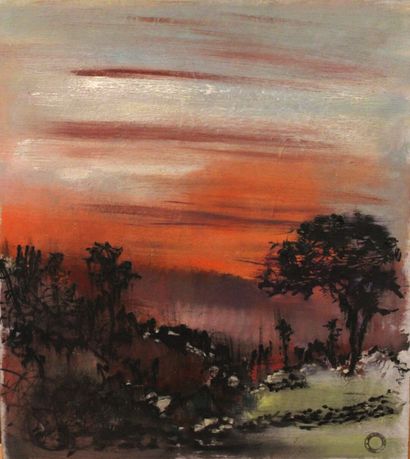 Jean BURKHALTER (1895-1982), Soleil couchant,...