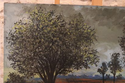 Jean BURKHALTER (1895-1982), Paysage champêtre...