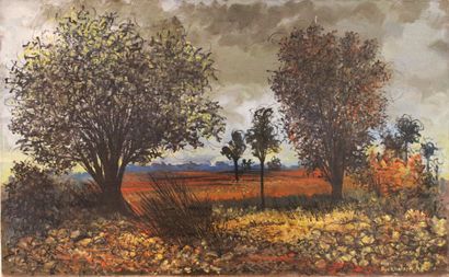 Jean BURKHALTER (1895-1982), Paysage champêtre...