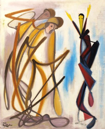 Jean BURKHALTER (1895-1982), Face à face,...