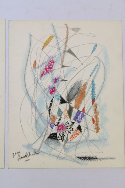 Jean BURKHALTER (1895-1982) , A pair of linear...