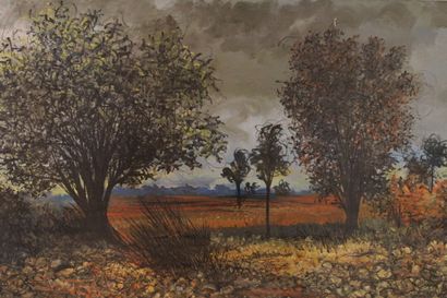 Jean BURKHALTER (1895-1982), Paysage champêtre...