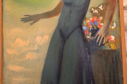 Jean BURKHALTER (1895-1982) Portrait de femme...