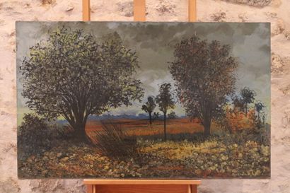 Jean BURKHALTER (1895-1982), Paysage champêtre...