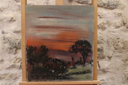 Jean BURKHALTER (1895-1982), Soleil couchant,...