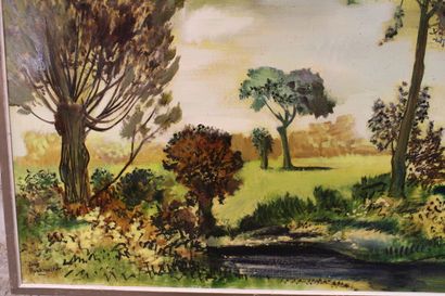 Jean BURKHALTER (1895-1982) [VENDEE], Landscape,...