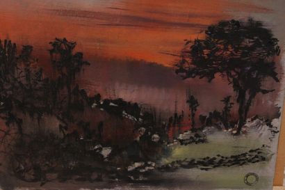 Jean BURKHALTER (1895-1982), Soleil couchant,...