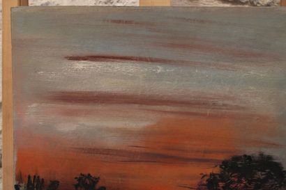 Jean BURKHALTER (1895-1982), Soleil couchant,...
