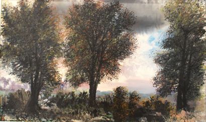 Jean BURKHALTER (1895-1982) , Paysage, Large...