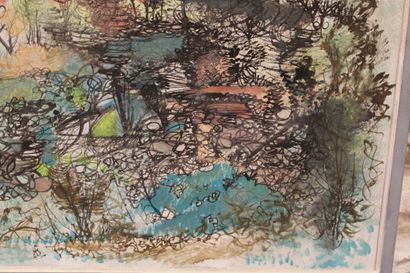 Jean BURKHALTER (1895-1982), Paysage, Gouache...