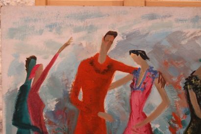 Jean BURKHALTER (1895-1982), Le Bal, Oil...