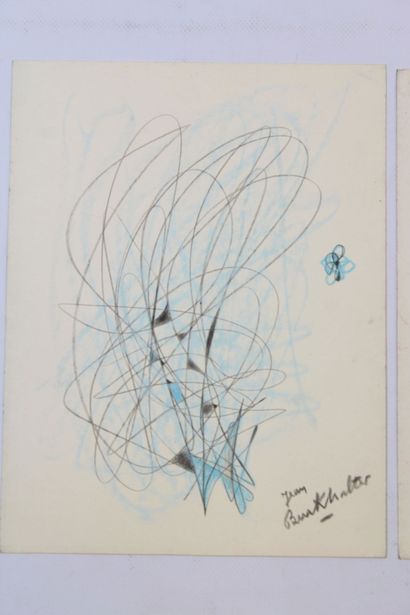 Jean BURKHALTER (1895-1982) , A pair of linear...