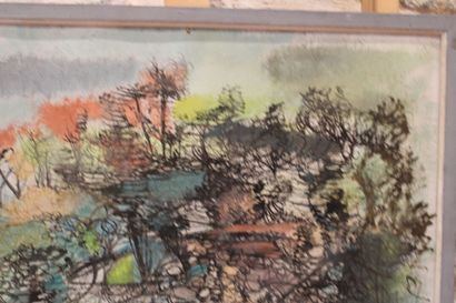 Jean BURKHALTER (1895-1982), Paysage, Gouache...
