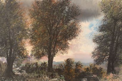 Jean BURKHALTER (1895-1982) , Paysage, Large...