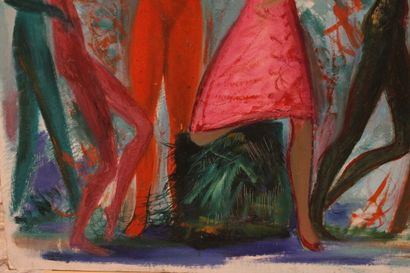Jean BURKHALTER (1895-1982), Le Bal, Oil...