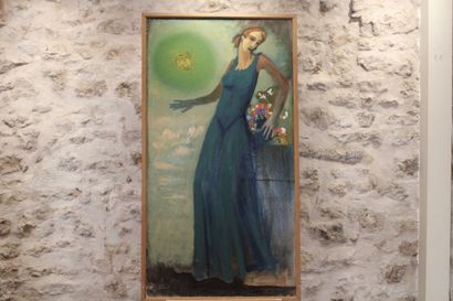 Jean BURKHALTER (1895-1982) Portrait de femme...
