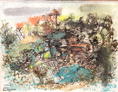Jean BURKHALTER (1895-1982), Paysage, Gouache...