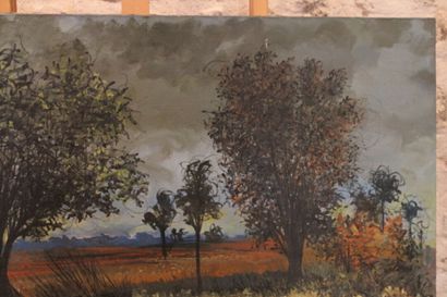 Jean BURKHALTER (1895-1982), Paysage champêtre...