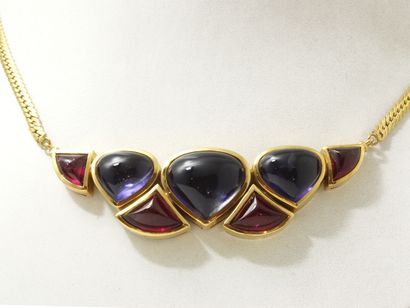 Collier articulé en or 750 millièmes, décoré...