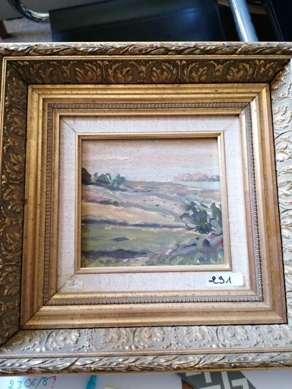 DE LA FONTINELLE (1900-1974) Paysage Huile...