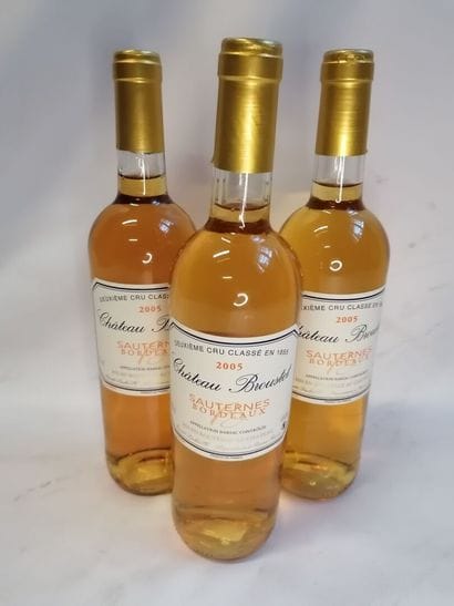 
Three bottles Château Broustet Sauternes...