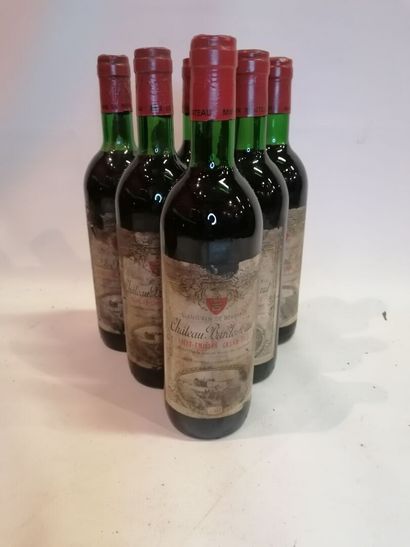 
6 bottles Château Barde 1982 (sold as is...