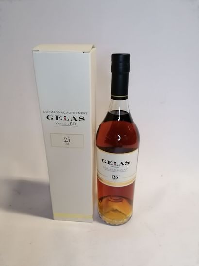 
ARMAGNAC, GELAS 70cl, 25 years old (sold...