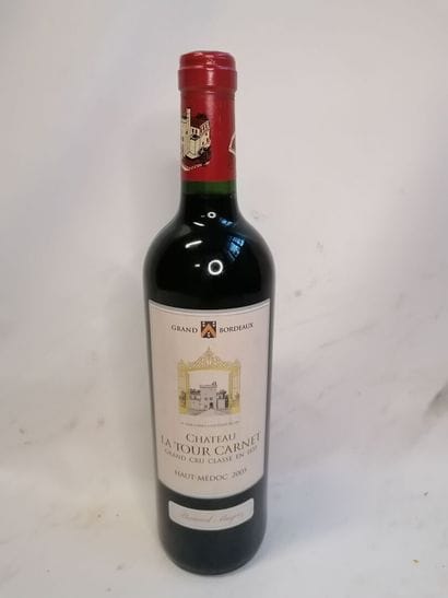 
A bottle of Château Latour Carnet Haut Médoc...