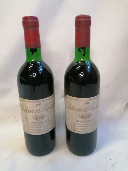 
2 Bottles Chateau De Candale 1980 Margaux...