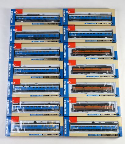 
WALTHERS

14 Voitures Bleue Orange Great...