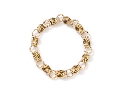 Gold bracelet 750 thousandths, composed of...