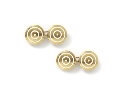 Paire de boutons de manchettes en or 750...